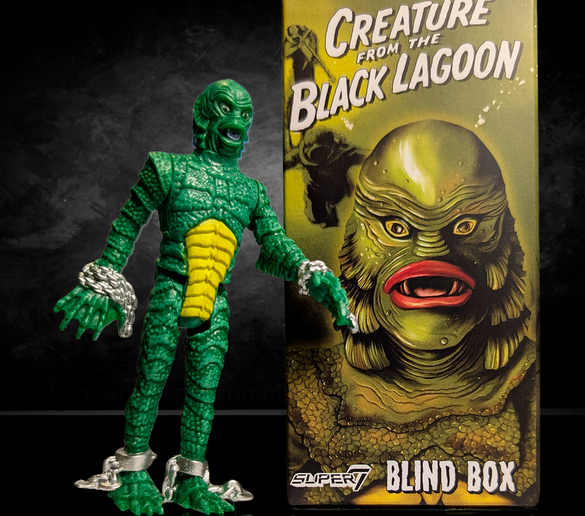 Hasbro Universal Monsters Creature from the Black Lagoon 3 3/4 inch reaction figure with blind box packaging