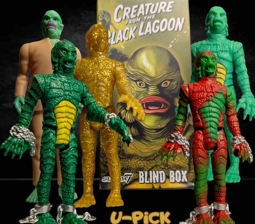 Hasbro Universal Monsters Creature from the Black Lagoon 3 3/4 inch Reaction Figures with blind box packaging
