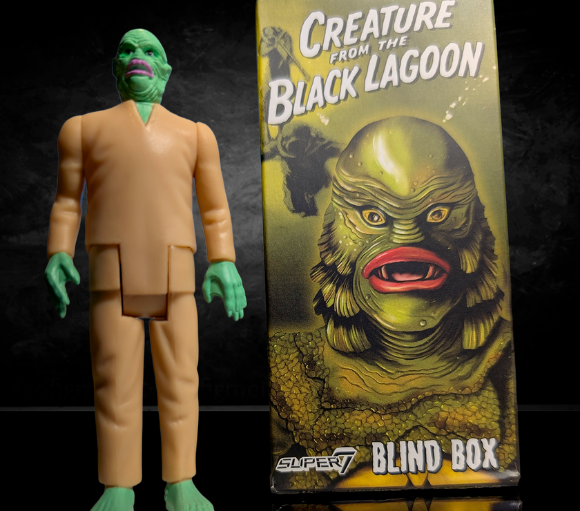 Hasbro Universal Monsters Creature from the Black Lagoon 3 3/4 inch Reaction Figure with collectible blind box packaging