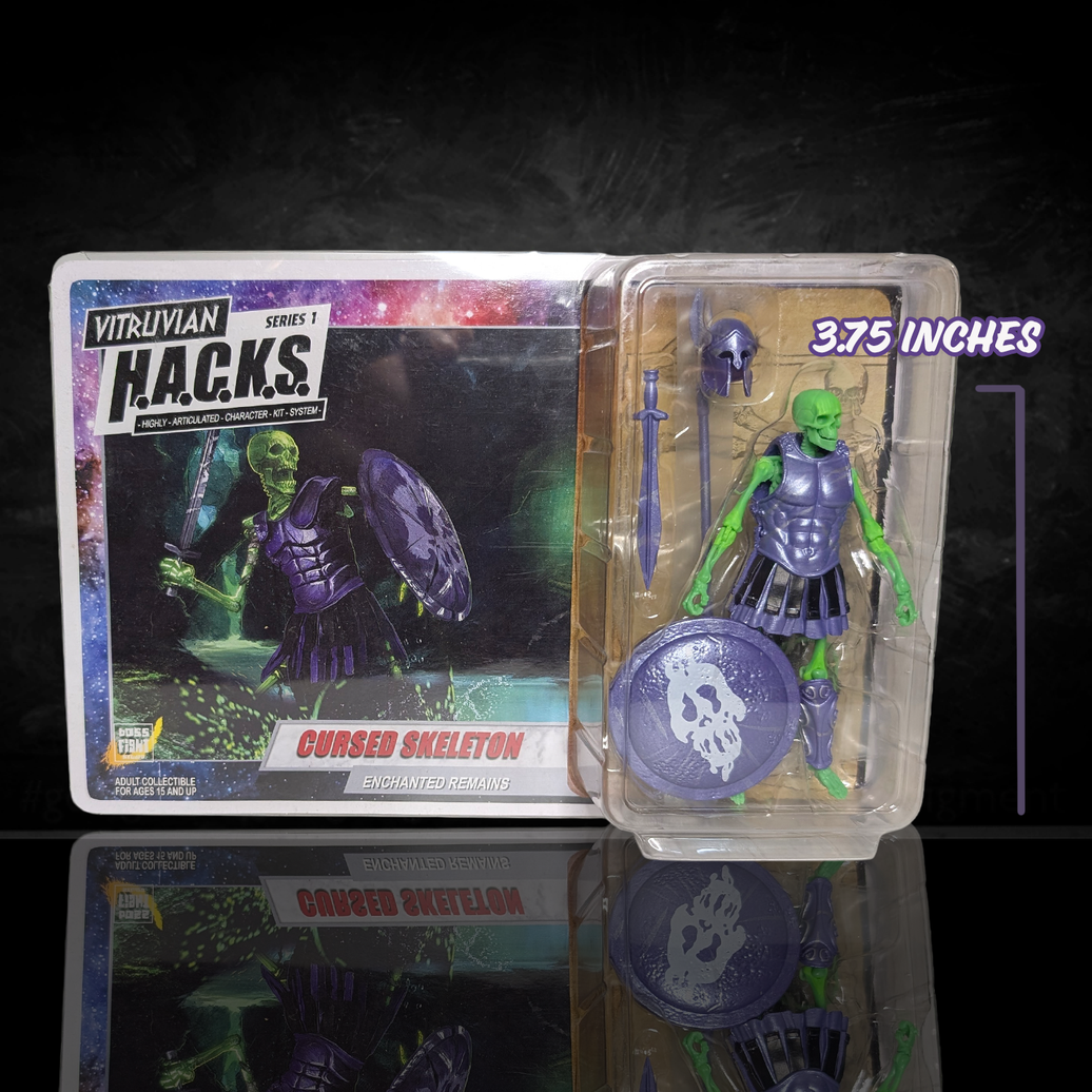 Cursed Skeleton Enchanted Remains Vitruvian HACKS Series 1 Action Figure 1:18 Scale