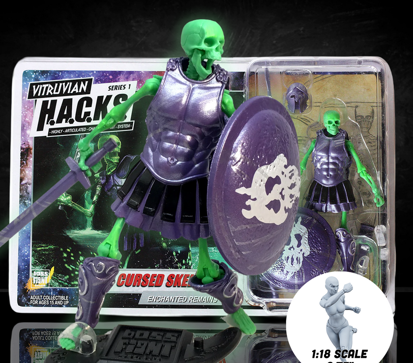 Cursed Skeleton Enchanted Remains Vitruvian HACKS Series 1 Action Figu