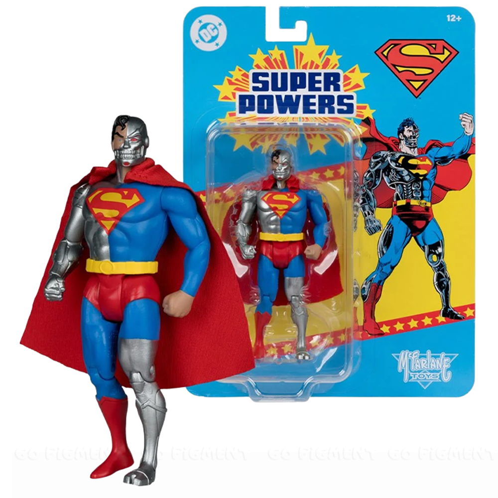 Cyborg Superman - DC Super Powers Wave 13 4.5" Action Figure - McFarlane Toys from Go Figment in packaging with artwork.