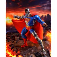 Cyborg Superman 7" McFarlane DC Multiverse Vault Action Figure Wave 2 by McFarlane Toys posed with red cape
