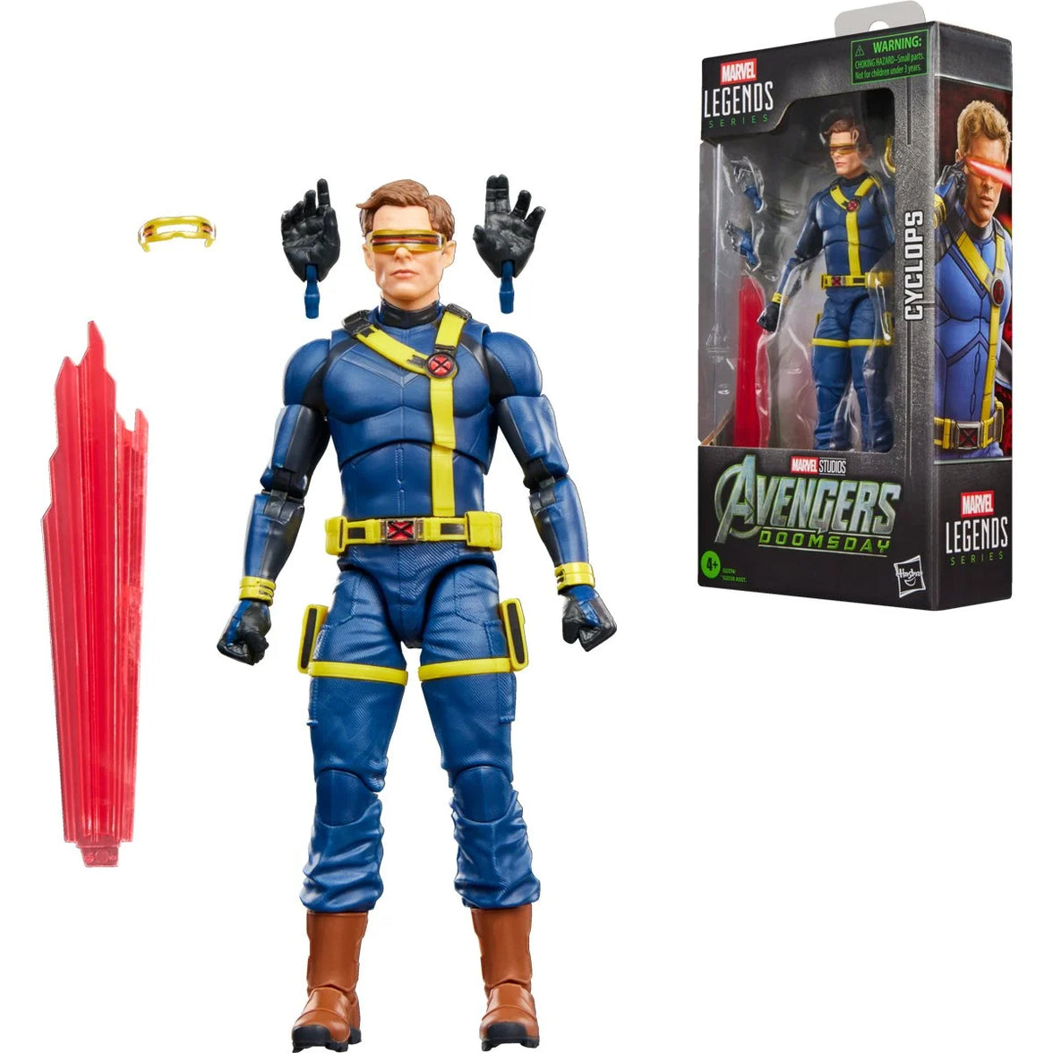 Cyclops Marvel Legends Series Action Figure by Hasbro with Alternate Visor and Optic Blast 6-Inch with accessories