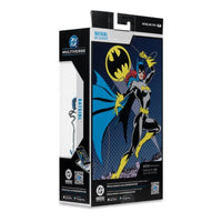 McFarlane DC Multiverse Batgirl action figure packaging featuring Barbara Gordon in classic costume with bat symbol background
