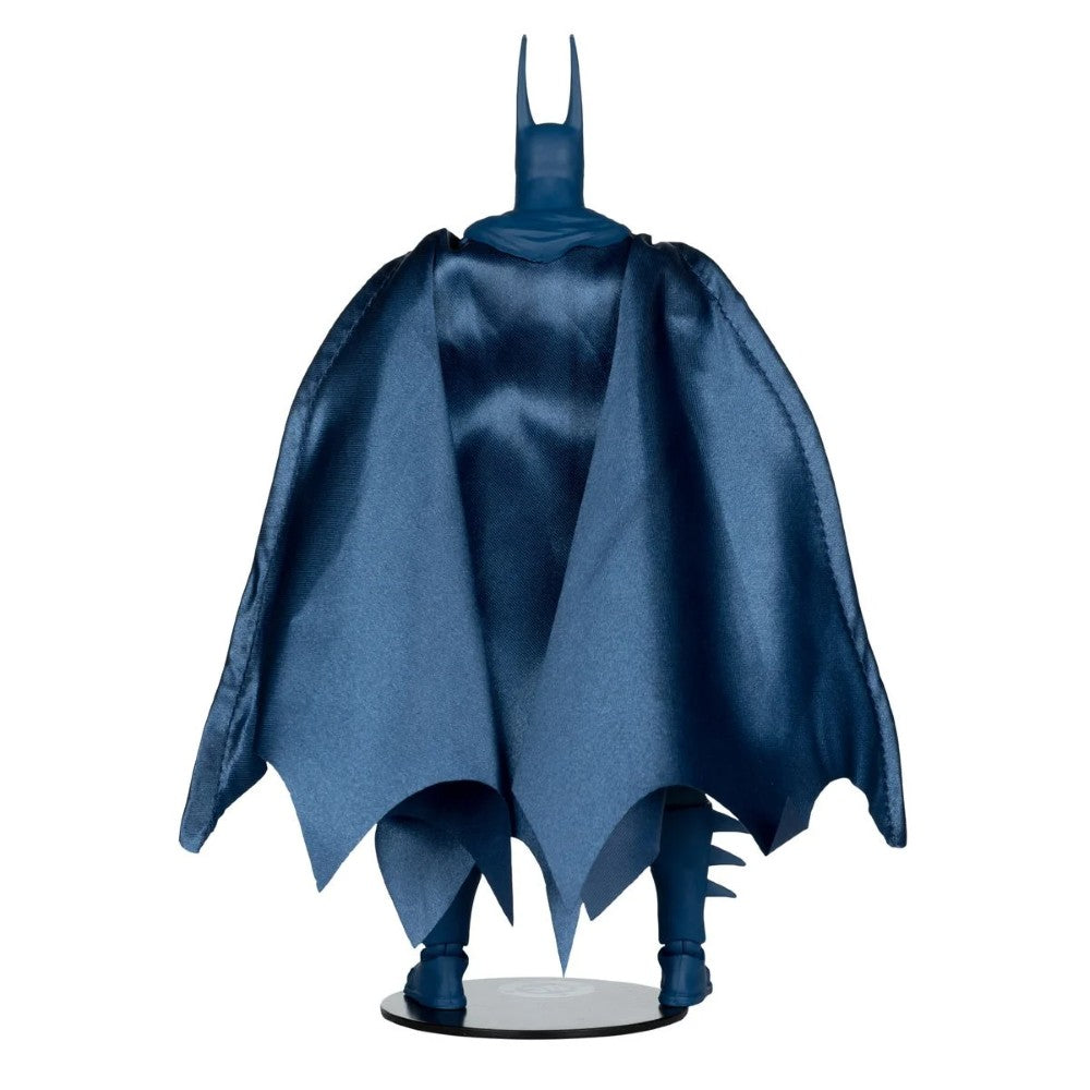 Batman DC Multiverse Wave 5 Batman Haunted Gotham 8-Inch Action Figure by McFarlane in blue cape on stand