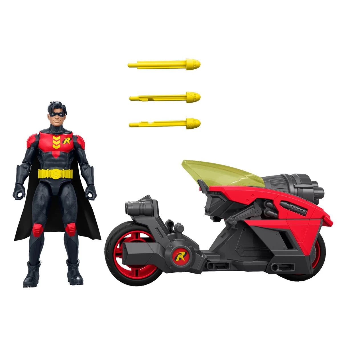 Robin and Motorcycle Action Figure Vehicle Set Mattel DC Premiere Batlink New