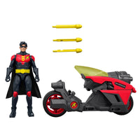 Robin and Motorcycle Action Figure Vehicle Set Mattel DC Premiere Batlink New