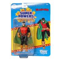 Dr. Mid-Nite Super Powers action figure in blue and yellow carded packaging
