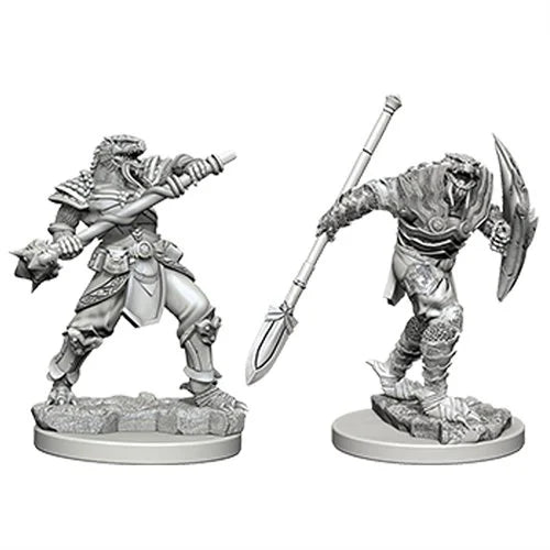 Dragonborn Male Fighter with Spear - D&D Nolzur's Marvelous 1.5 inch Mini-Figure 2-Pack WizKids by Wizkids