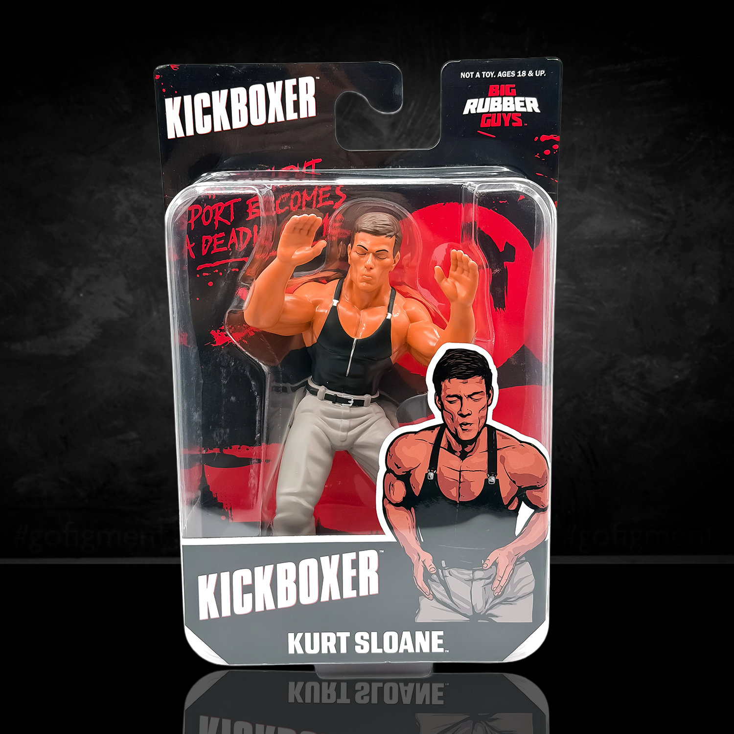 Kurt Sloane Kickboxer Dancing Major Big Rubber Guys 1:9 Scale 8-Inch Posed Wrestling Figure new by Major in packaging