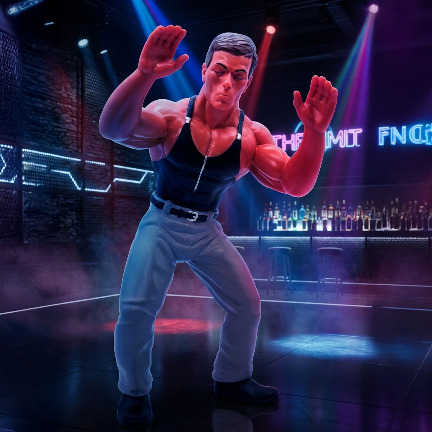 Kurt Sloane Kickboxer Dancing Major Big Rubber Guys 1:9 Scale 8-Inch Posed Wrestling Figure by Major in dynamic dance pose