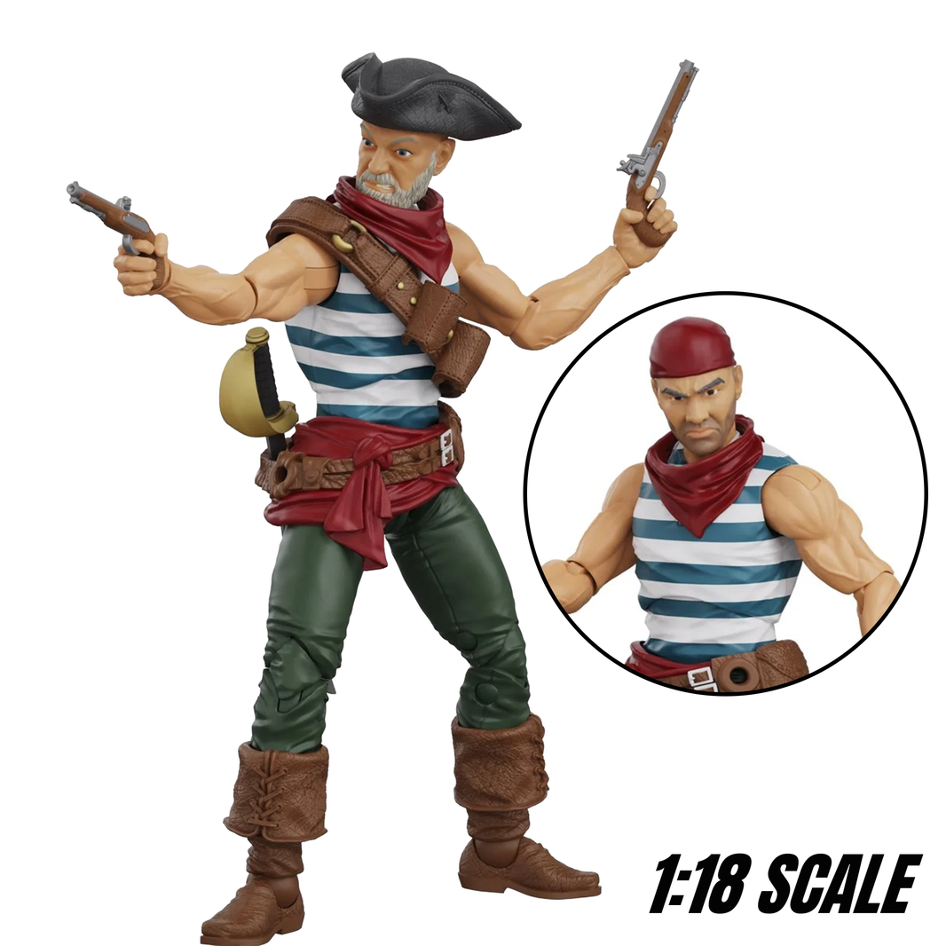 Daniel Wright 4" Boss Fight Studio Action Figure Hero HACKS Articulated pirate figure with pistols