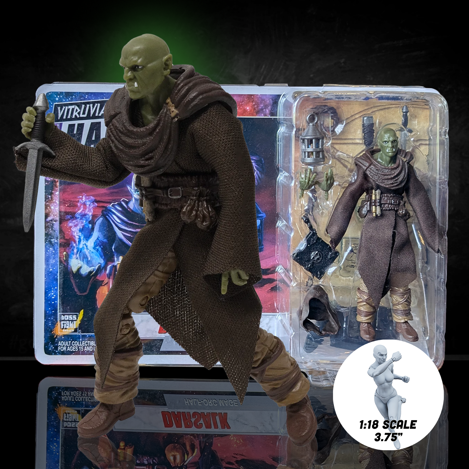 Darsalk (Orc Mage) -Vitruvian H.A.C.K.S. 1:18 Scale Action Figure