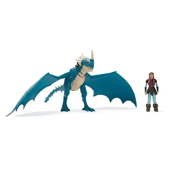 Astrid and Stormfly action figures from How to Train Your Dragon with posable features and detailed design