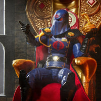 Hasbro Cobra Commander in Dress Uniform 1:12 Scale 6" GI Joe Classified Deluxe Action Figure seated on throne
