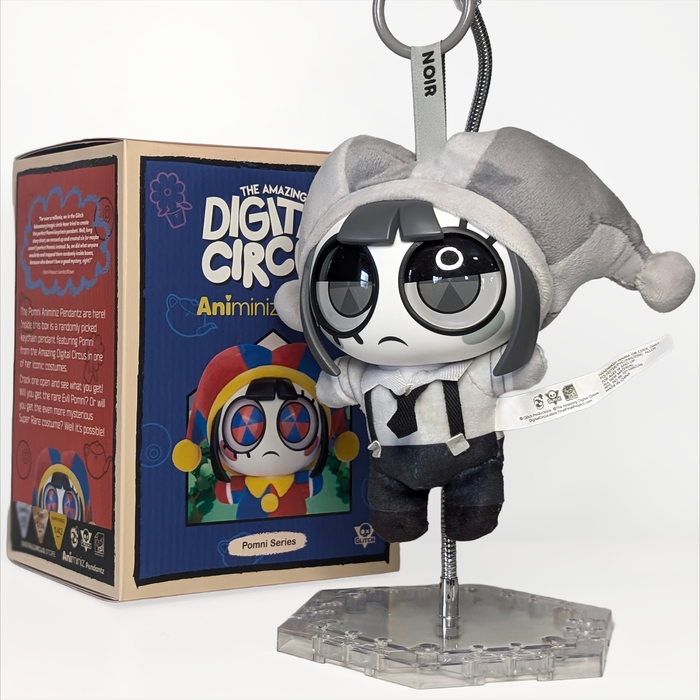 The Amazing Digital Circus Pomni Animiniz Pendantz Premium Plush Keychain Figure - U-PICK by Glitch with box and stand