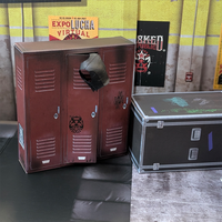 Diorama Legends of Lucha Libre Premium 1:12 Scale 6" Wrestling Backdrop by Boss Fight Studio Llc with lockers and gear cases.