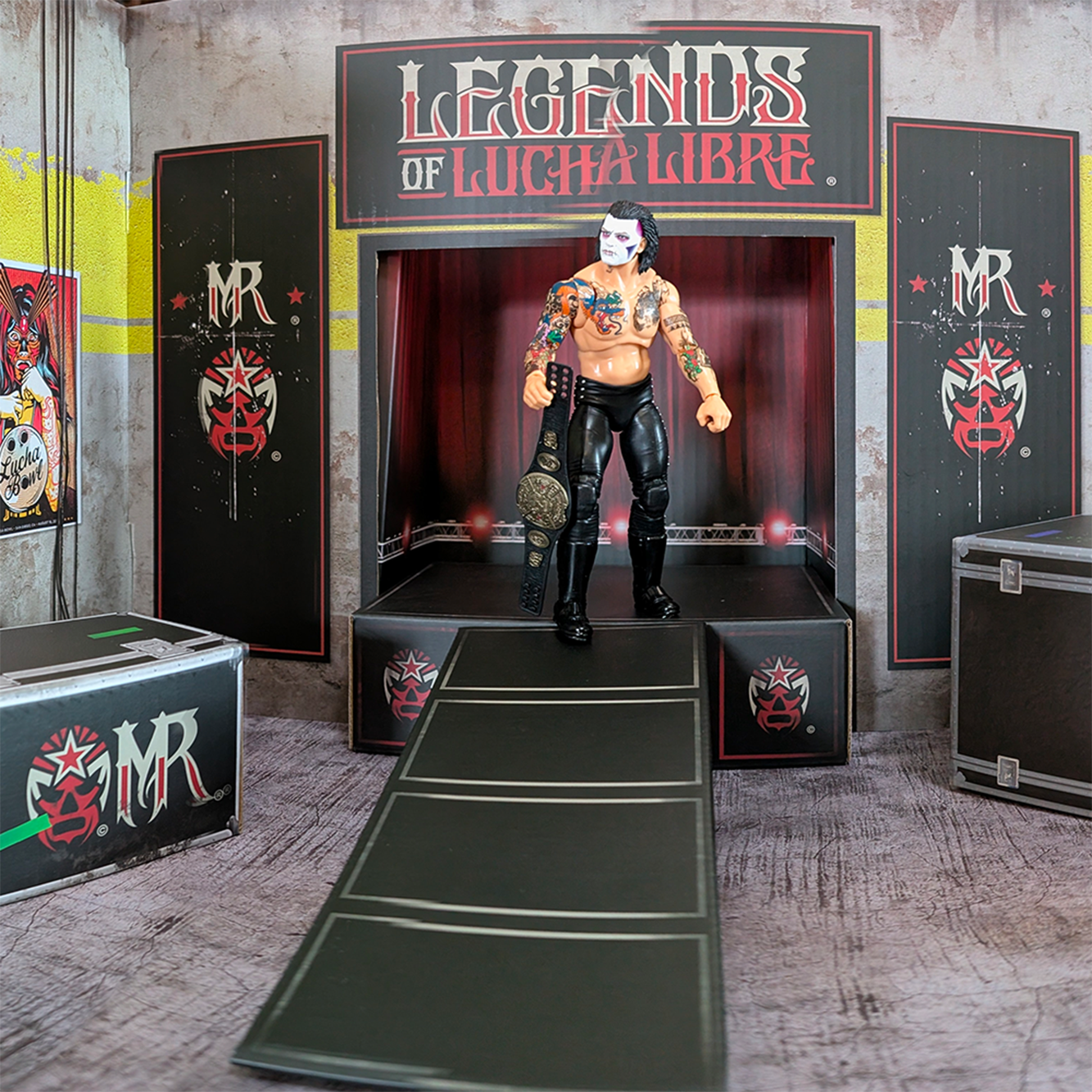 Diorama Legends of Lucha Libre Premium 1:12 Scale 6" Wrestling Backdrop