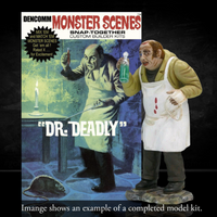 DENCOMM Monster Scenes Dr. Deadly Limited Edition Model Kit - 55th Anniversary by Monster Scenes with detailed villain figure and packaging.