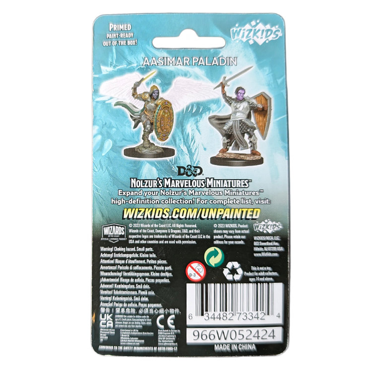 Aasimar Male Paladin - D&D Nolzur's Marvelous 28mm Mini-Figure 2-Pack WizKids