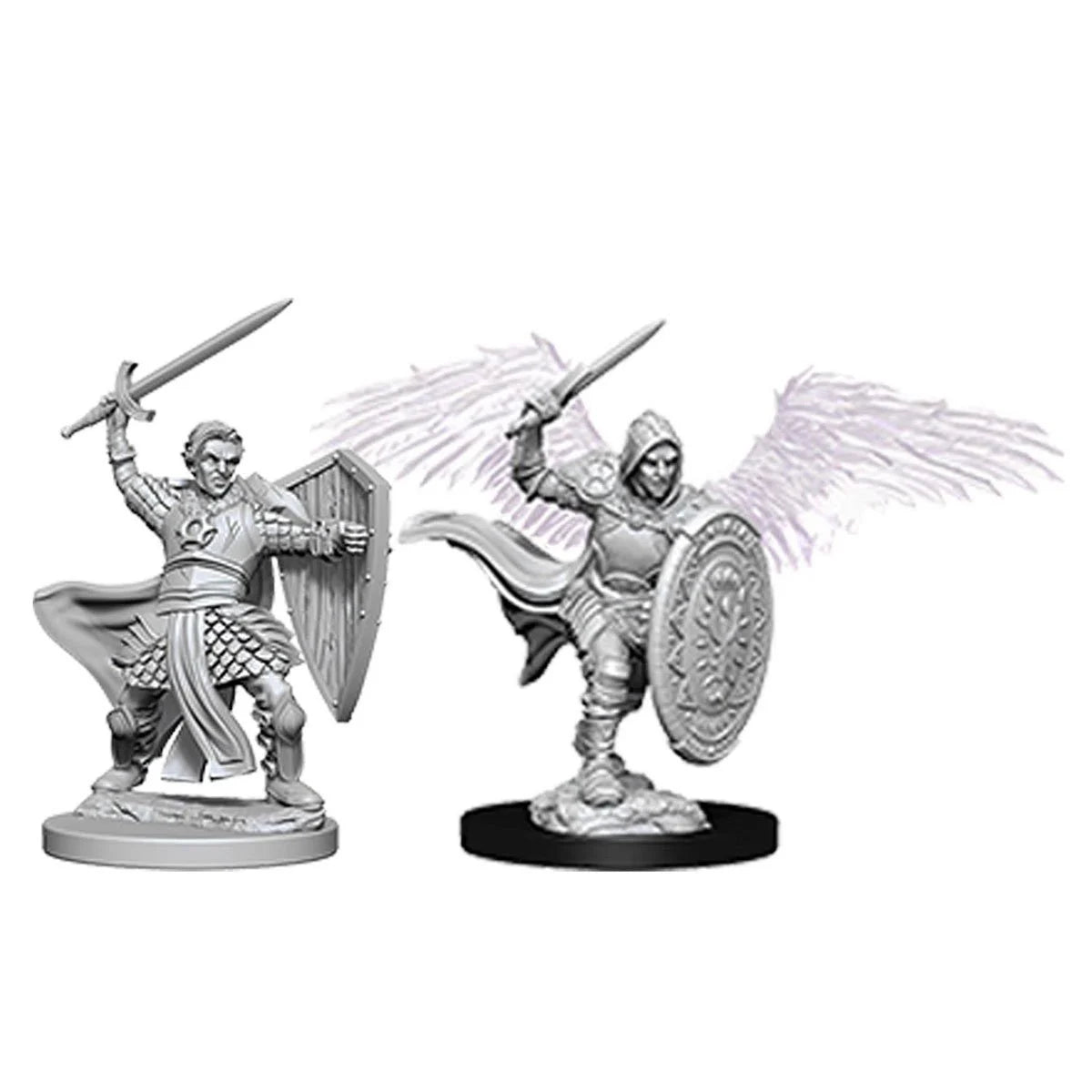 WizKids Dungeons and Dragons Nolzur's Marvelous Miniatures Aasimar Male Paladin 1.5 Inch Mini-Figure 2-Pack