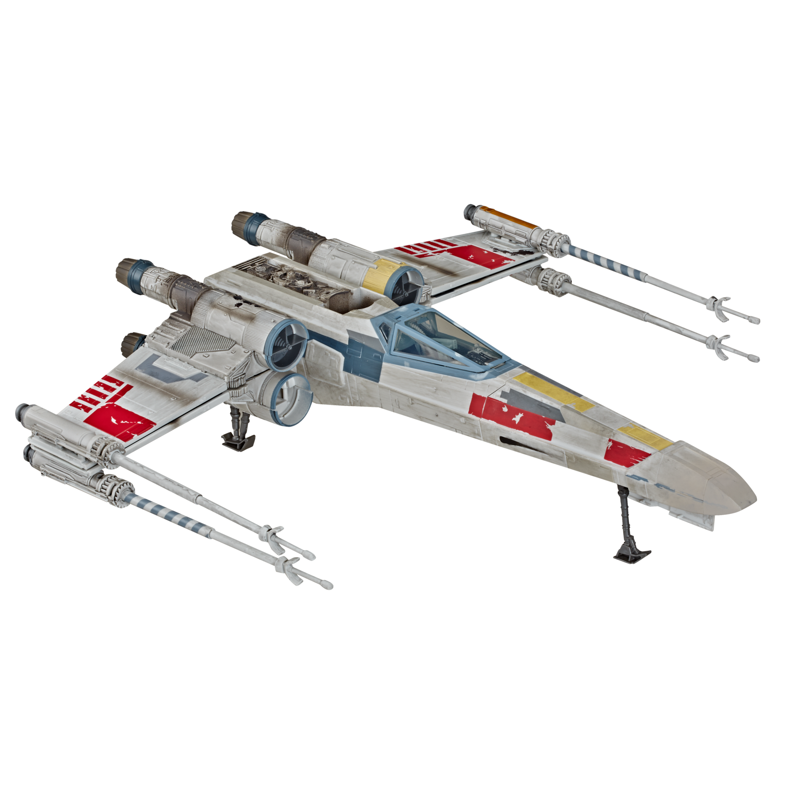 Luke Skywalker Red 5 X-Wing fighter vehicle with Kenner vintage style and detailed weathered finish