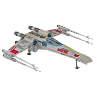 Luke Skywalker Red 5 X-Wing fighter vehicle with Kenner vintage style and detailed weathered finish