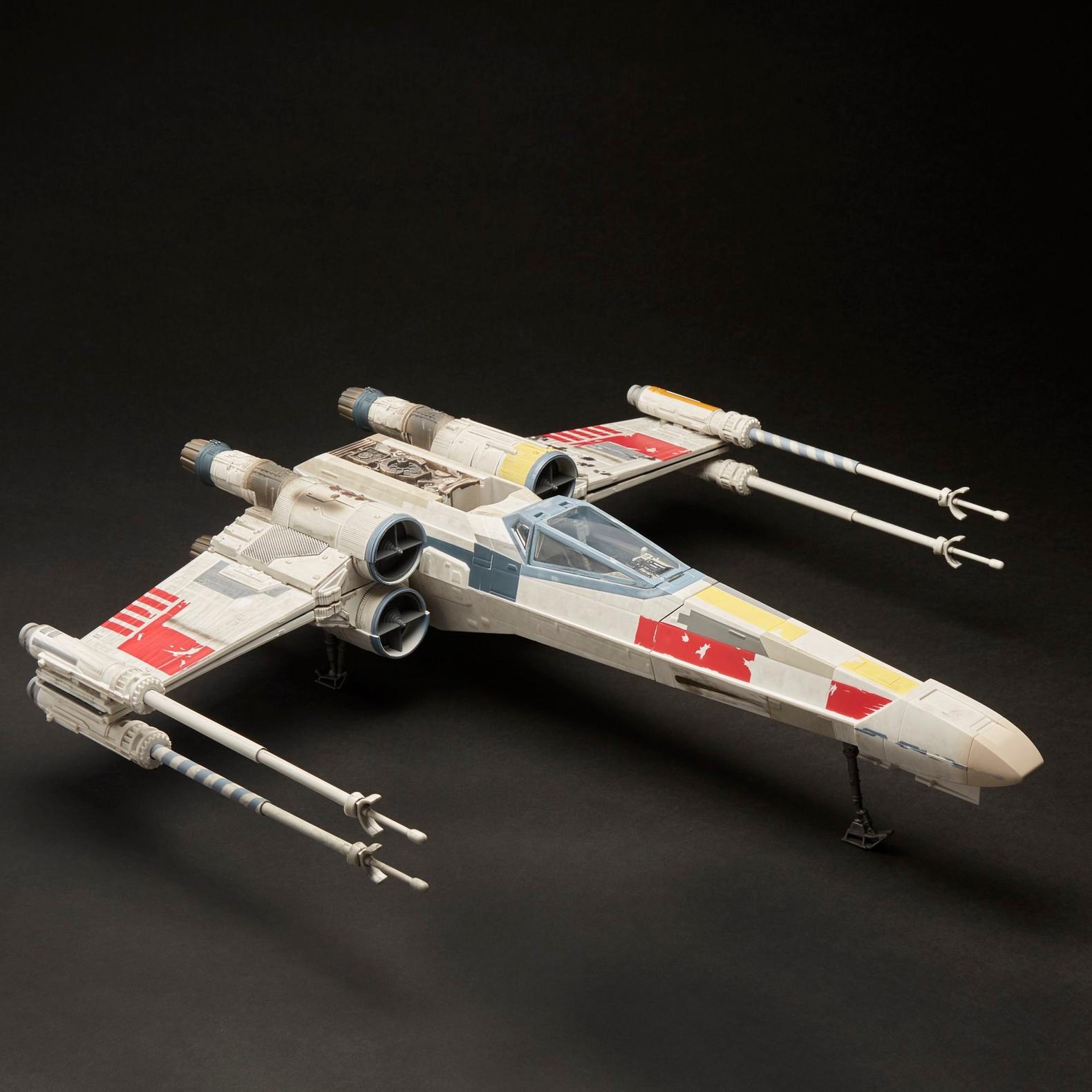 Luke Skywalker Red 5 X-Wing fighter with detailed weathering and Kenner branding from Vintage Collection
