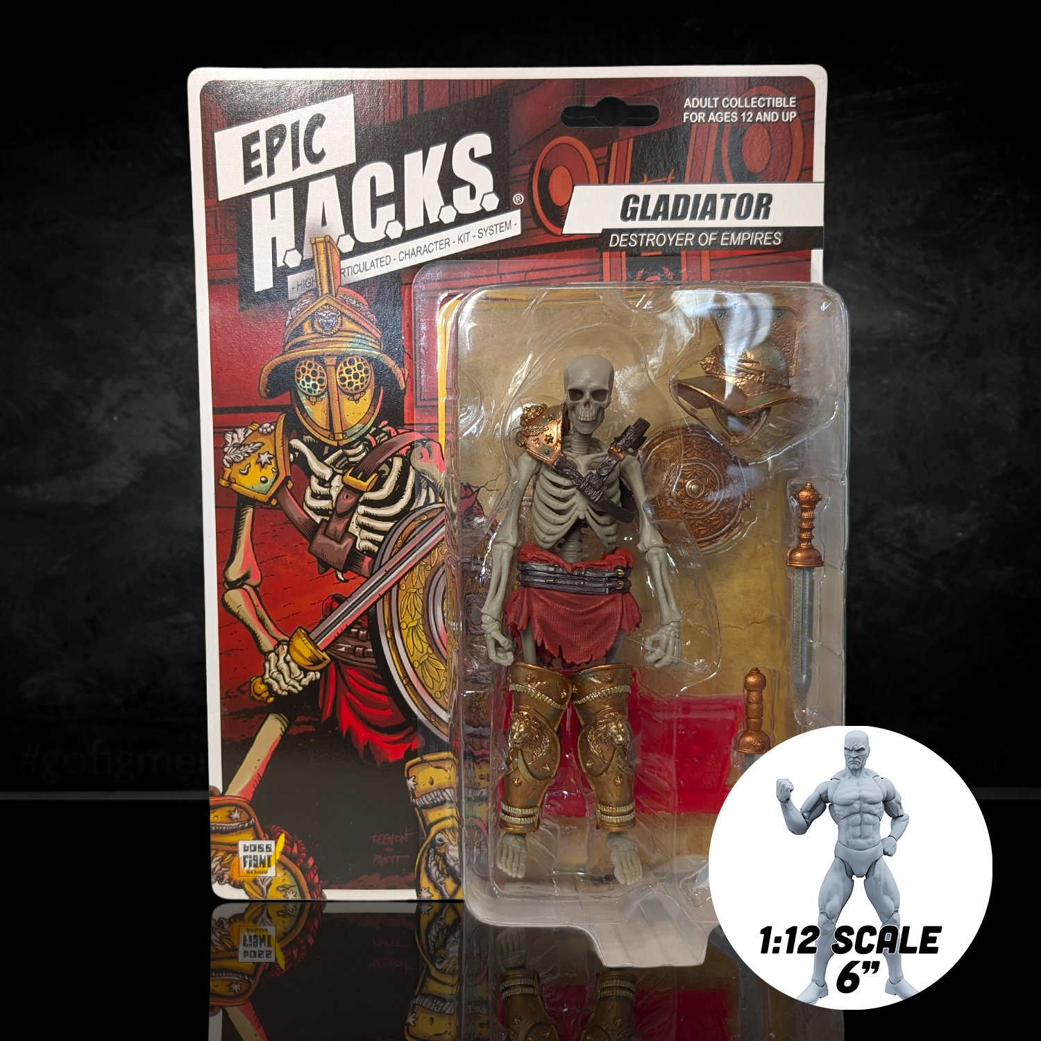 Spartan: Ancient Warrior (Epic H.A.C.K.S.) 6" Action Figure – Oversized 1:12 Scale Undead Hoplite by Boss Fight Studio Llc new in box