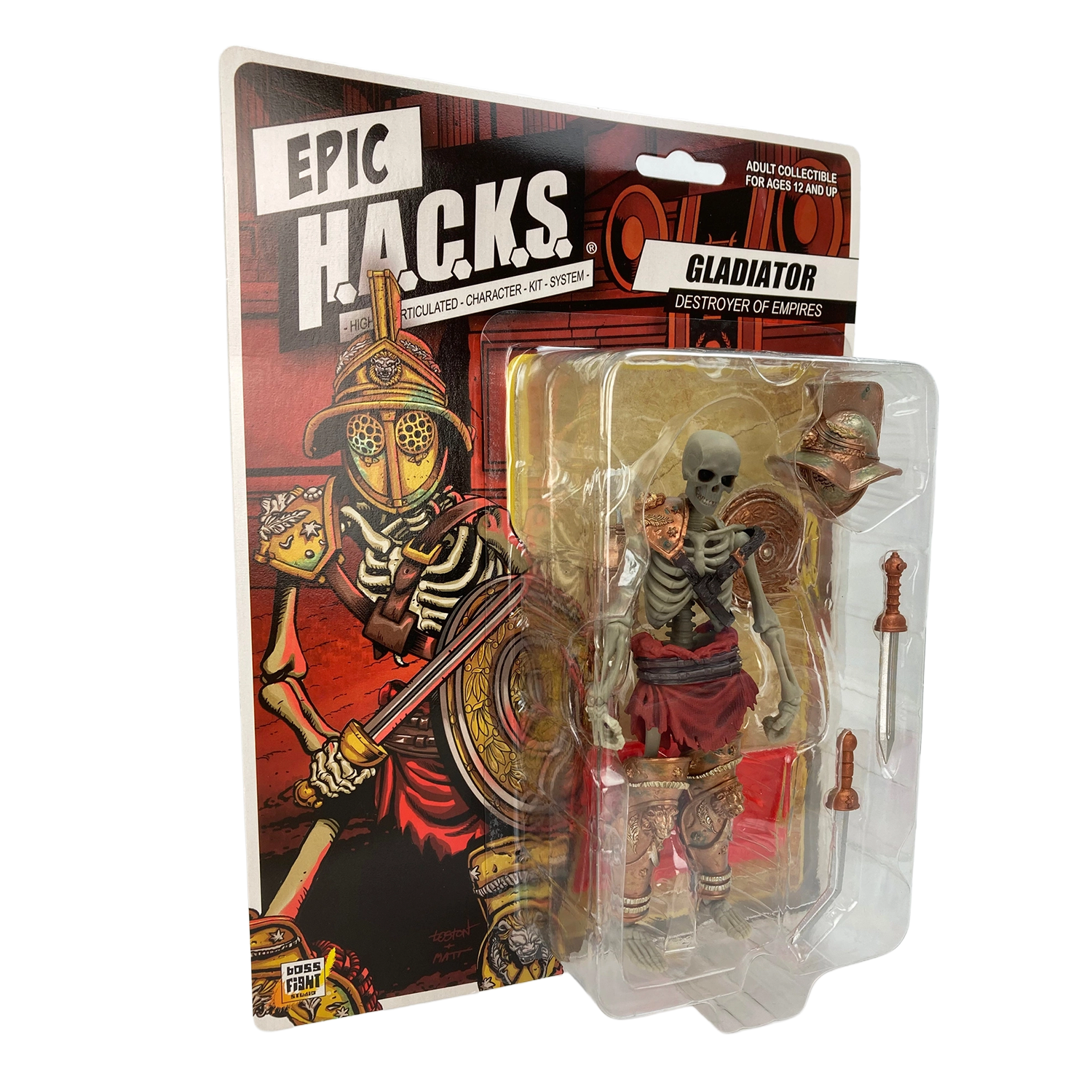 Spartan: Ancient Warrior (Epic H.A.C.K.S.) 6" Action Figure – Oversized 1:12 Scale Undead Hoplite new in box by Boss Fight Studio Llc