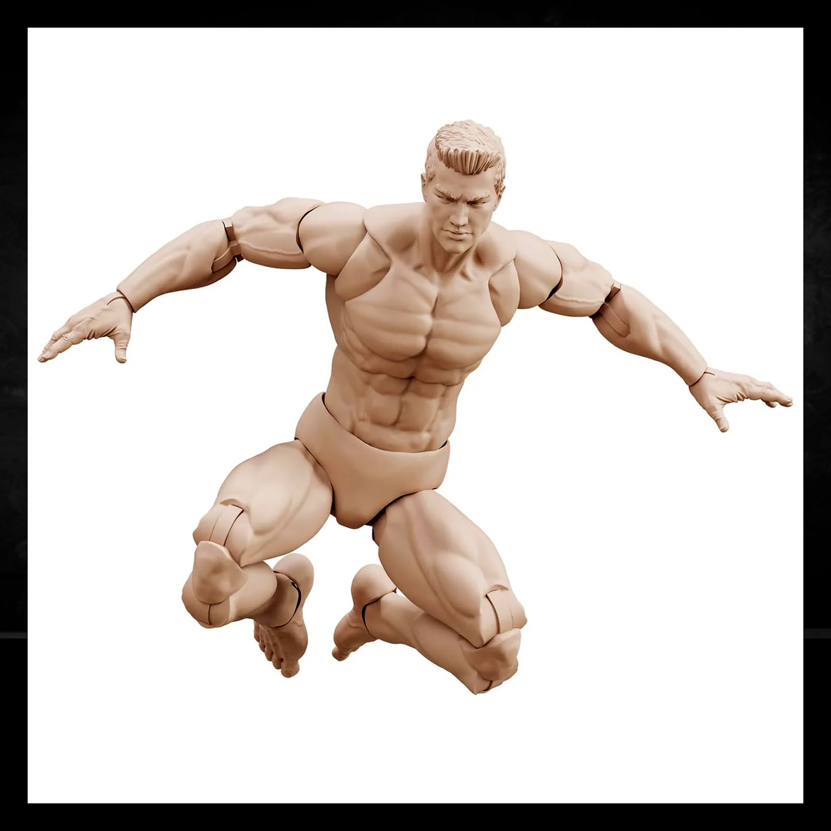 EPIC H.A.C.K.S. Blank Male Champagne Beige 6" Scale Premium Action Figure