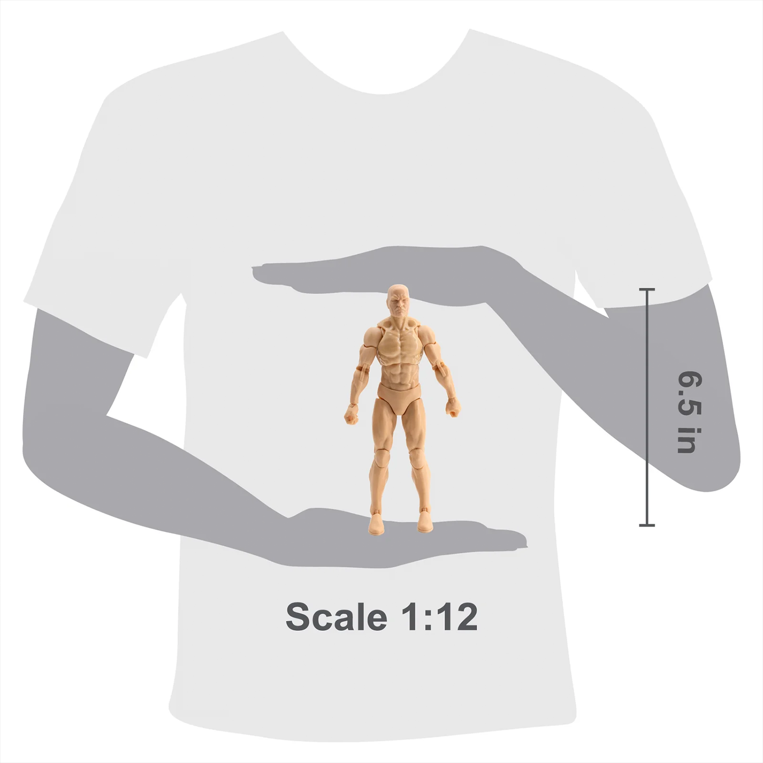 EPIC H.A.C.K.S. Blank Male Champagne Beige 6" Scale Premium Action Figure