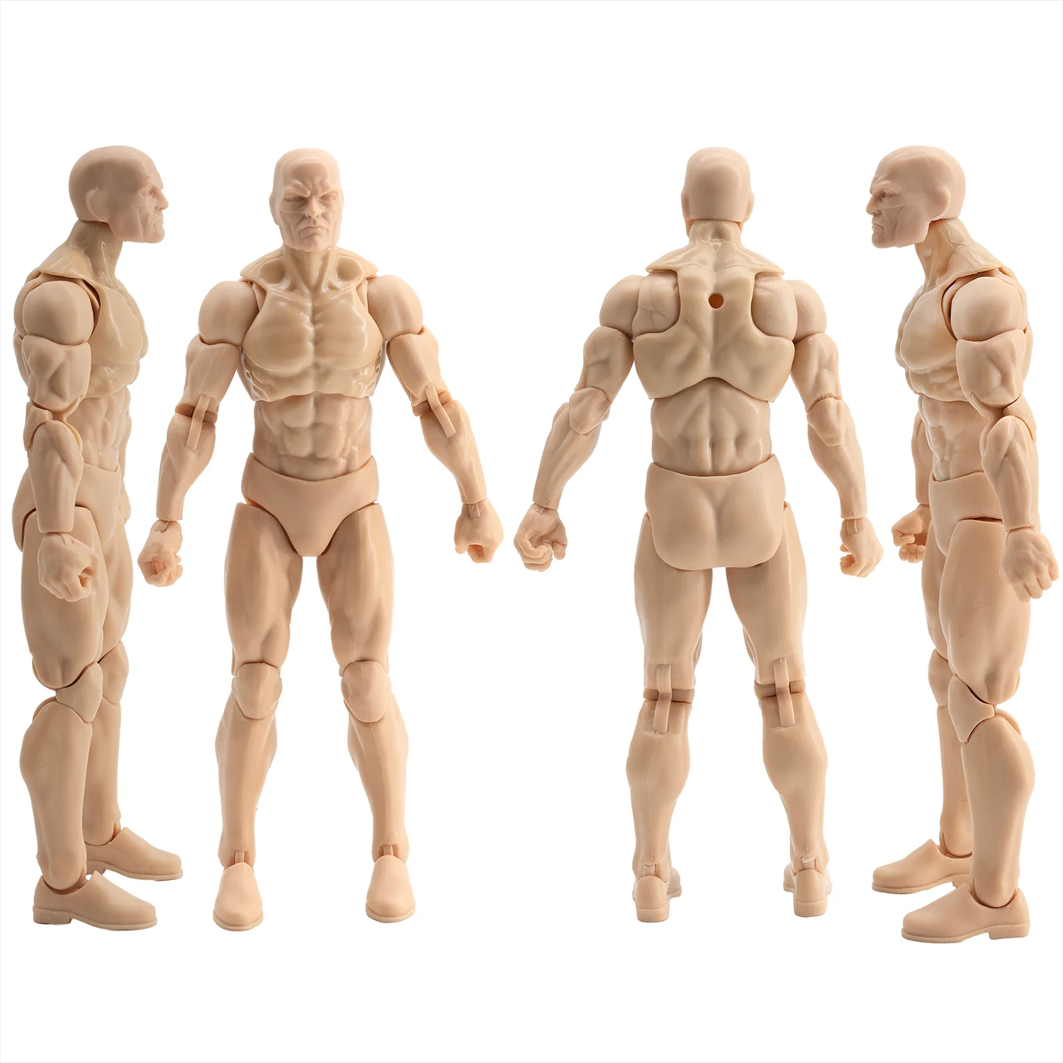 EPIC H.A.C.K.S. Blank Male Champagne Beige 6" Scale Premium Action Figure