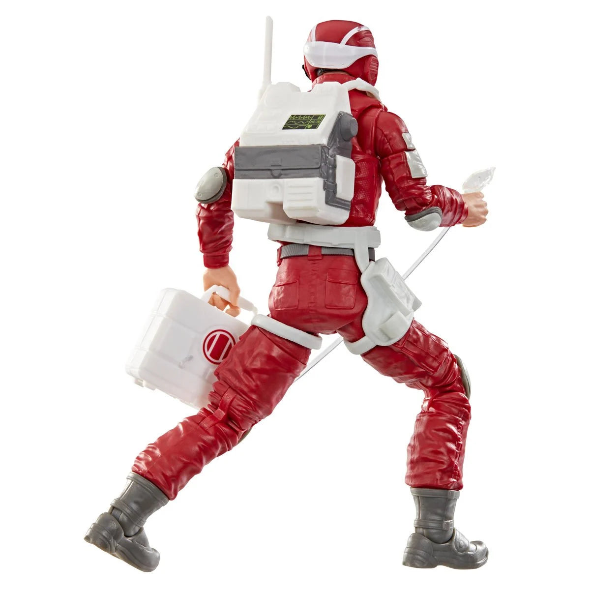 Edwin “Lifeline” Steen "186" G.I. Joe Classified Series 6 inch Action Figure by Hasbro in red tactical gear with backpack and equipment.