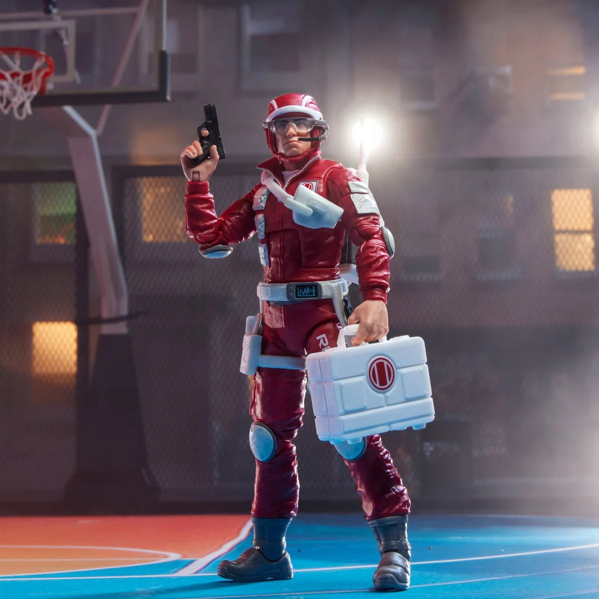 Edwin “Lifeline” Steen "186" G.I. Joe Classified Series 6 inch Action Figure by Hasbro holding gun and medical kit