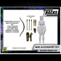 1:18 Scale Elven Mini Gear Kit (Bow, Quiver and Blade Pack for 3.75" - 4" Figures)