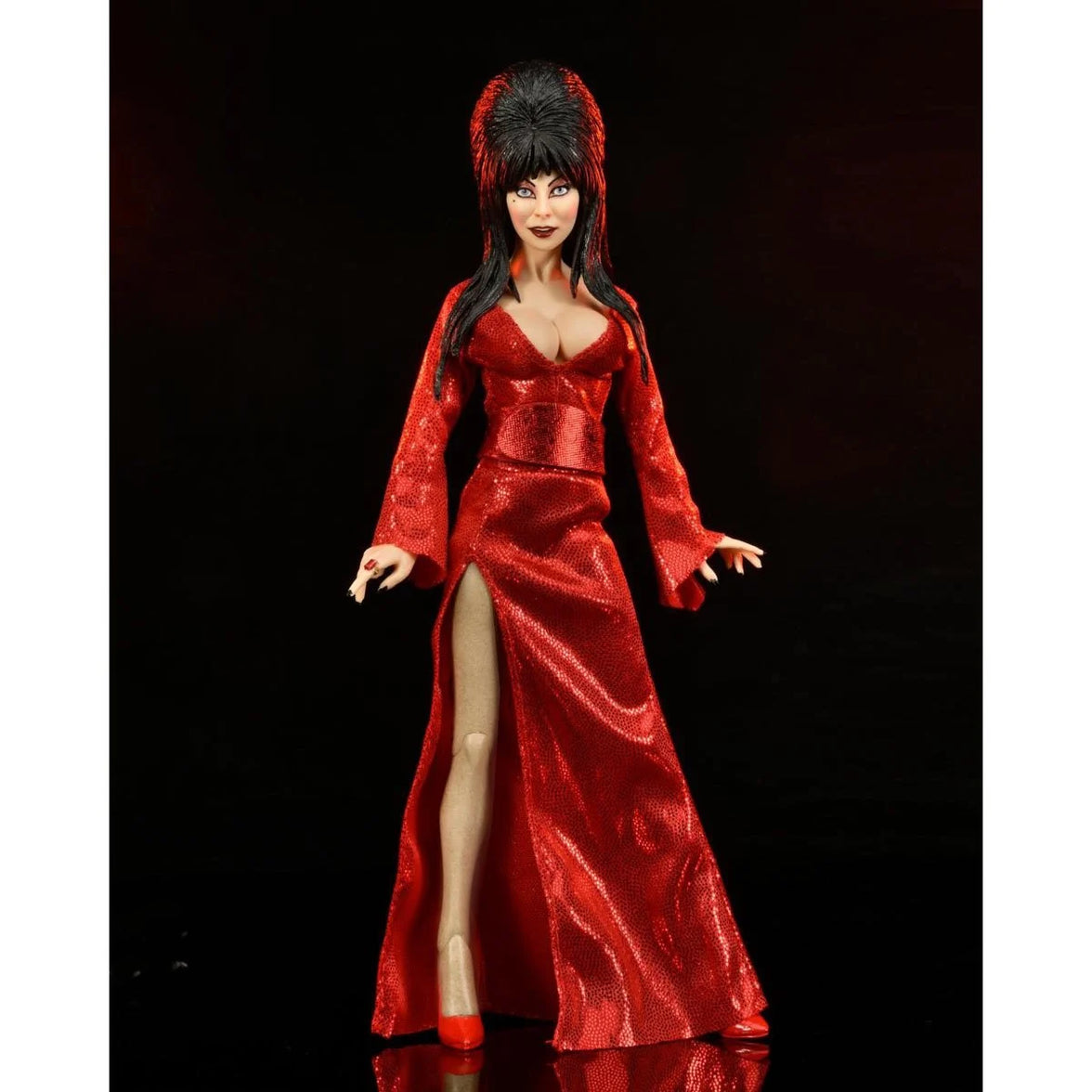 Elvira Red, Fright, and Boo - Mistress of the Dark 8-Inch Clothed Figure in red dress by Neca, new in box collectible