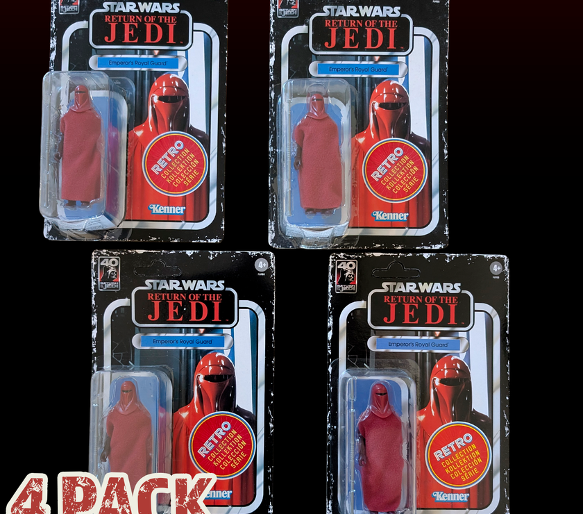 Kenner Star Wars Return of the Jedi Emperor's Royal Guard 4 pack vintage action figures in original retro packaging