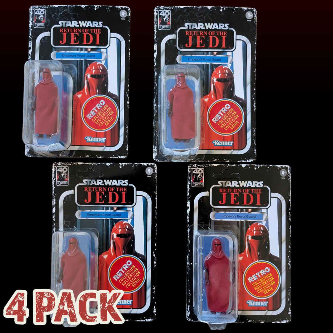 Kenner Star Wars Return of the Jedi Emperor's Royal Guard 4 pack vintage action figures in original retro packaging