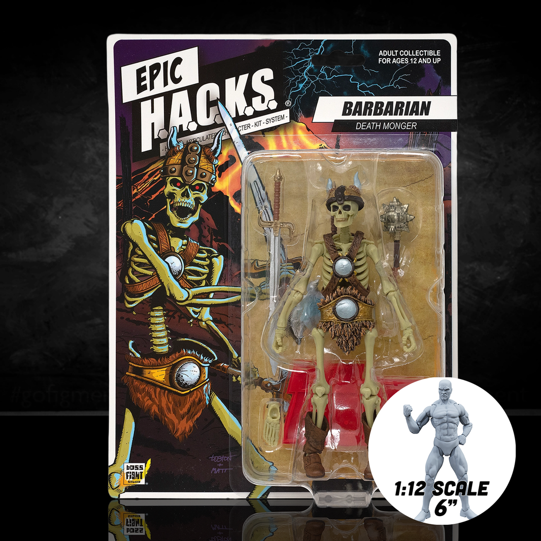 Barbarian: Death Monger (Epic H.A.C.K.S.) 6" Action Figure – Oversized 1:12 Scale Undead Berserker