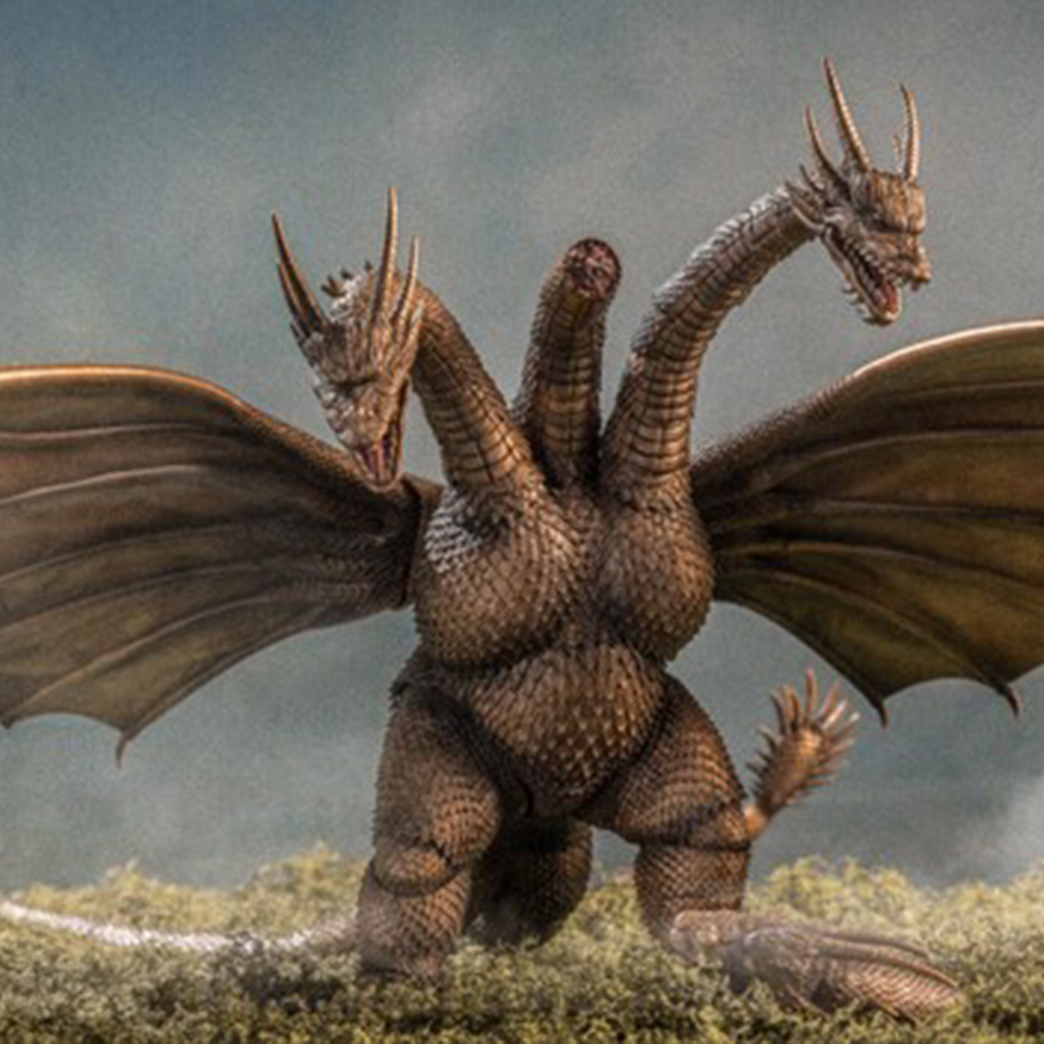 King Ghidorah 1991 Battle Damaged Godzilla vs. King Ghidorah Hiya Toys Exquisite Basic 13" Action Figure IN HAND by Exquisite collectible
