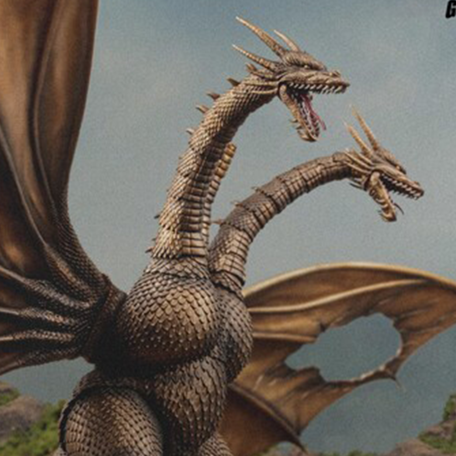 King Ghidorah 1991 Battle Damaged Godzilla vs. King Ghidorah Hiya Toys Exquisite Basic 13" Action Figure IN HAND collectible new in box