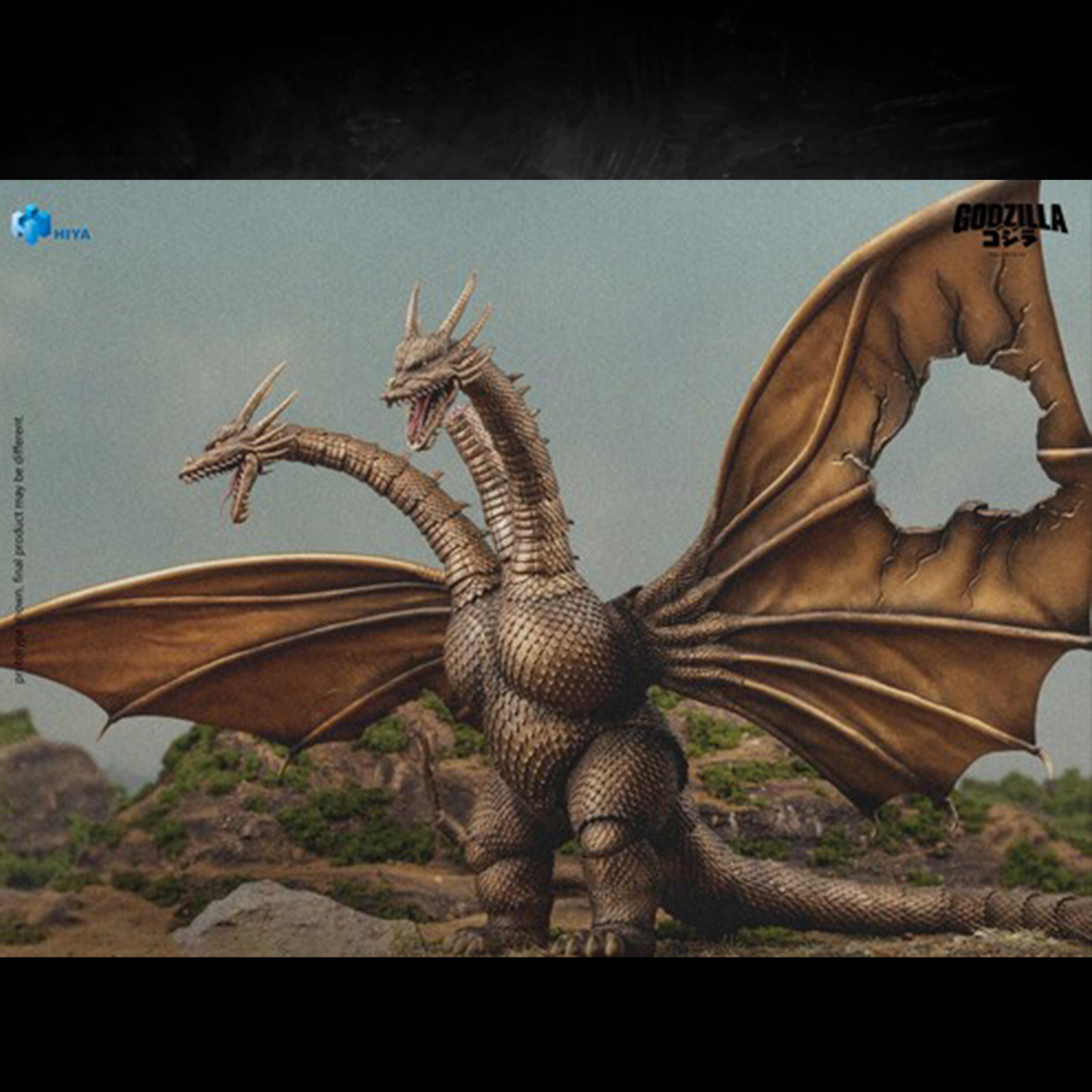 King Ghidorah 1991 Battle Damaged Godzilla vs. King Ghidorah Hiya Toys Exquisite Basic 13" Action Figure IN HAND by Exquisite collectible