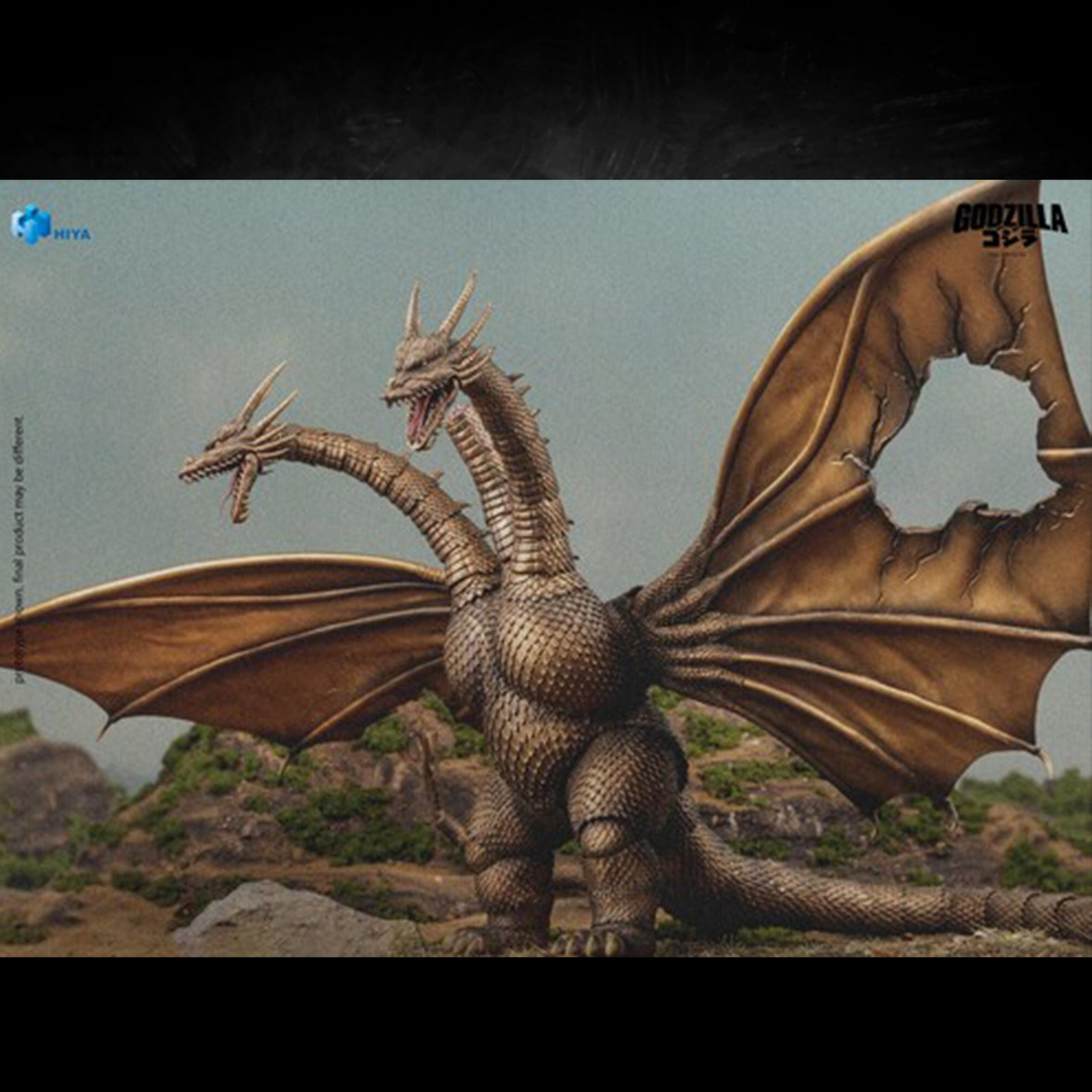 King Ghidorah 1991 Battle Damaged Godzilla vs. King Ghidorah Hiya Toys Exquisite Basic 13" Action Figure IN HAND by Exquisite collectible
