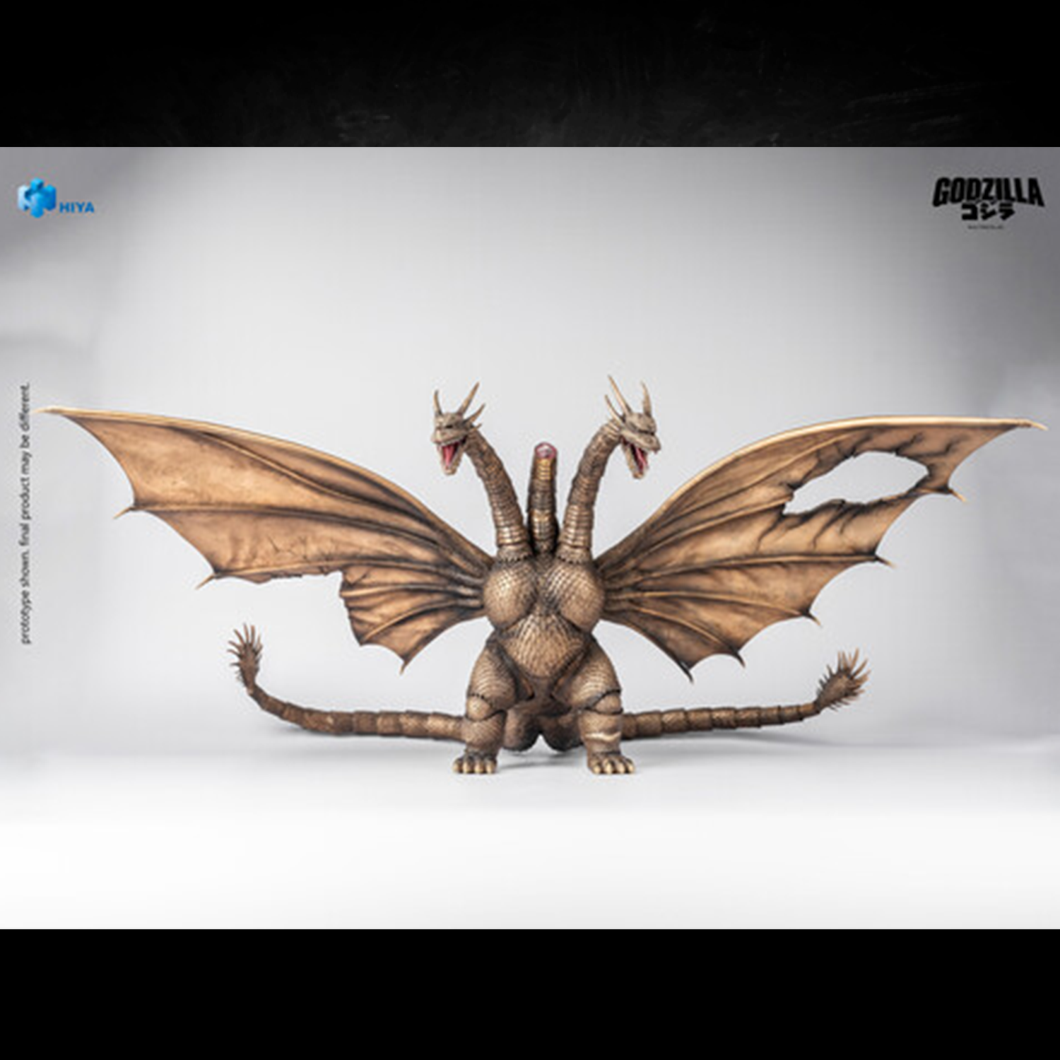 King Ghidorah 1991 Battle Damaged Godzilla vs. King Ghidorah Hiya Toys Exquisite Basic 13" Action Figure IN HAND new in box by Exquisite