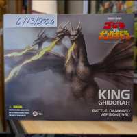 King Ghidorah 1991 Battle Damaged Godzilla vs. King Ghidorah Hiya Toys Exquisite Basic 13" Action Figure IN HAND new in box by Exquisite