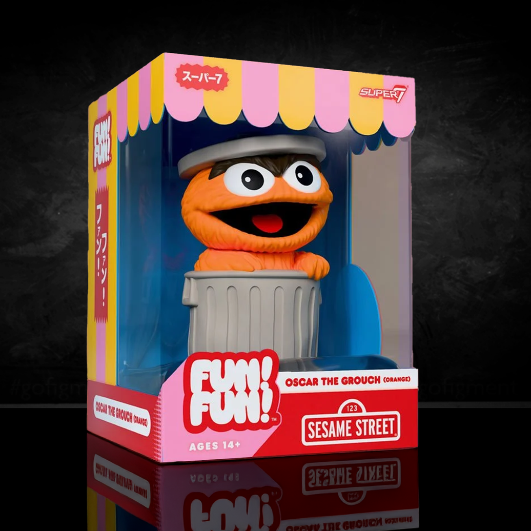 Sesame Street Oscar the Grouch (Orange) FUN! FUN! Vinyl Figure