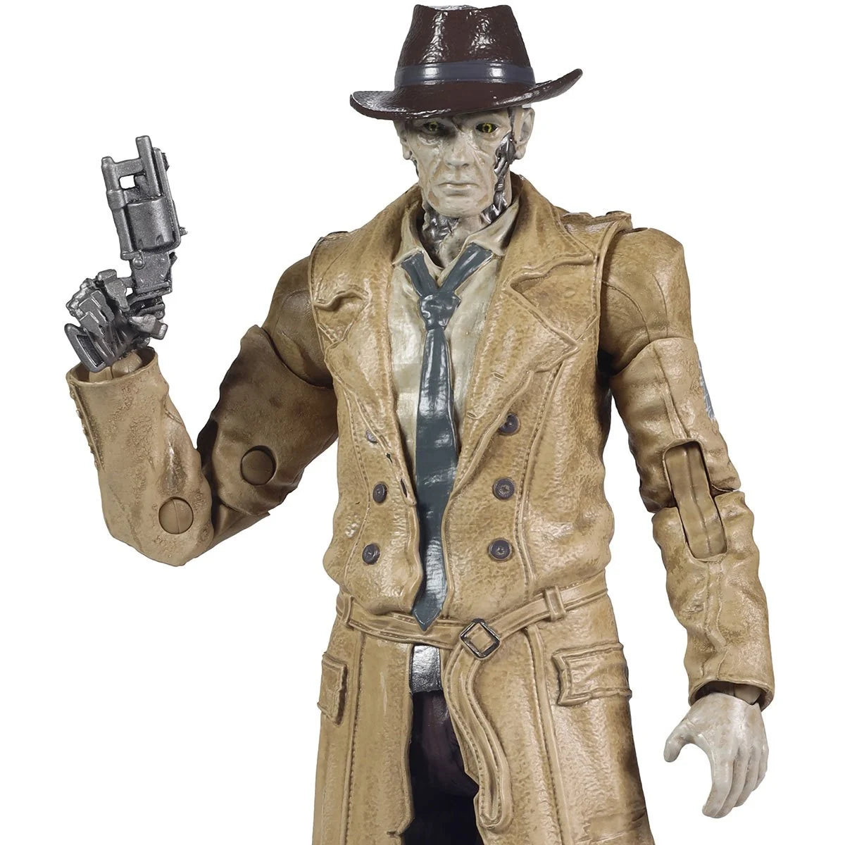 Nick Valentine 7-Inch McFarlane Fallout Gaming Wave 2 Action Figure by McFarlane Toys with pistol