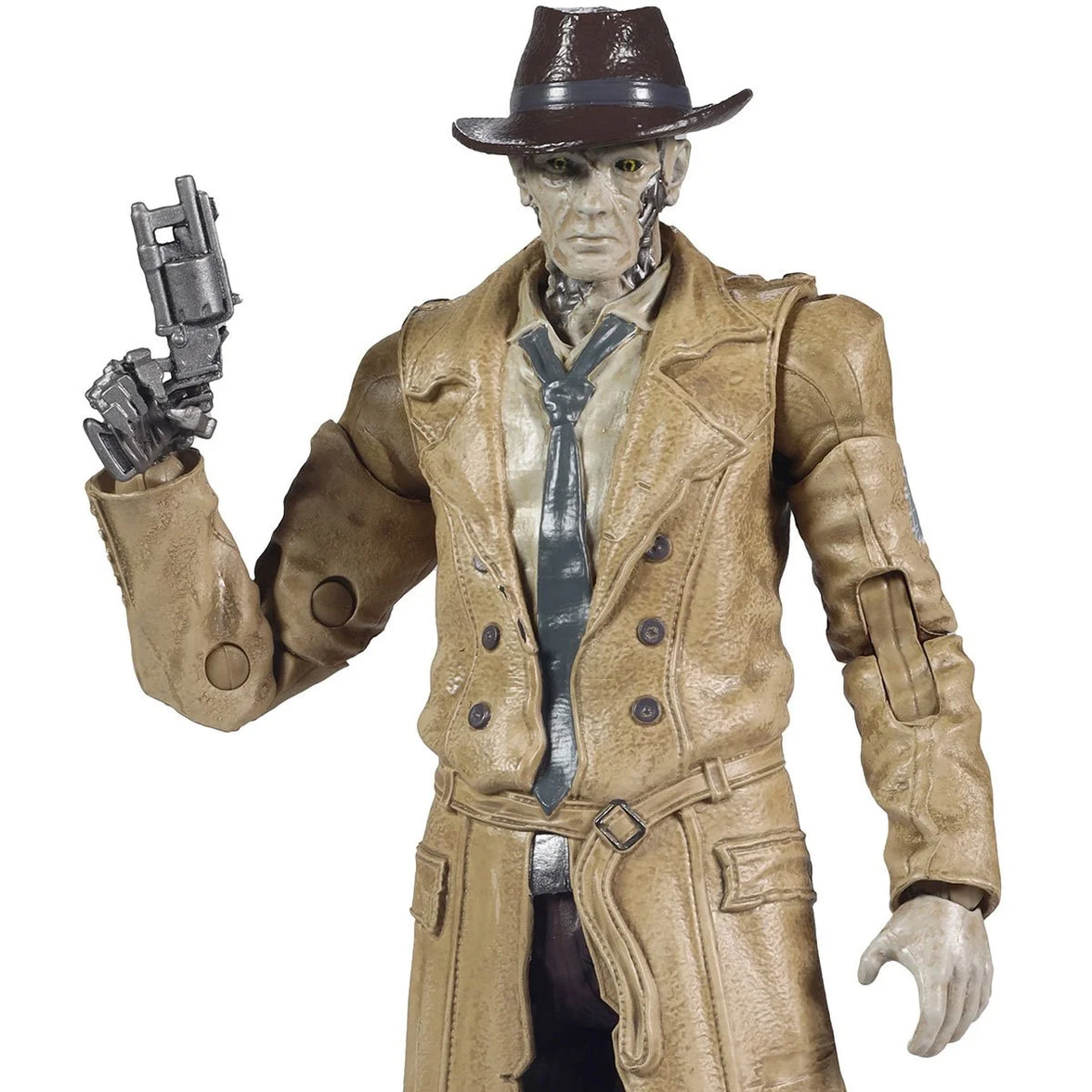 Nick Valentine 7-Inch McFarlane Fallout Gaming Wave 2 Action Figure by McFarlane Toys with pistol